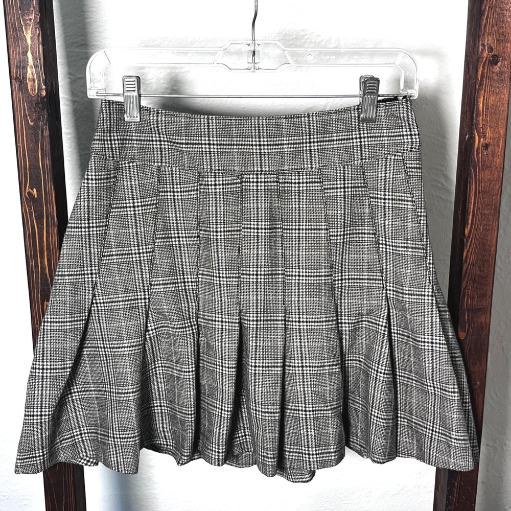Abercrombie & Fitch Plaid Pleated Mini Skirt Small Skater Academia Twee 90s